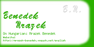 benedek mrazek business card